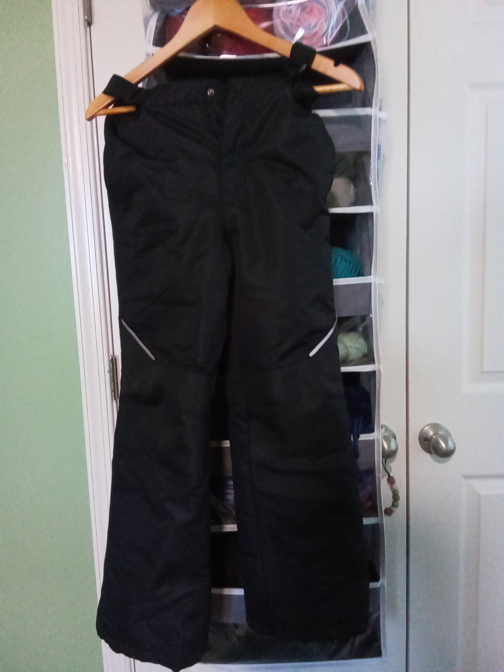 Swiss Tech Black Kids Snow Pants with Reflective Trim